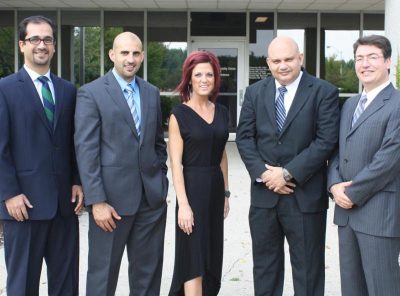 (L to R) - Dr. Hussain, Dr. Razak, Erin Shell (Nurse Clinician), Dr. Safdar, and Dr. Yassin-Kassab Photo of the Vascular and Interventional Neurology Team - (L to R) - Dr. Hussain, Dr. Razak, Erin Shell (nurse Clinician), Dr. Safdar, And Dr. Yassin-Kassab
